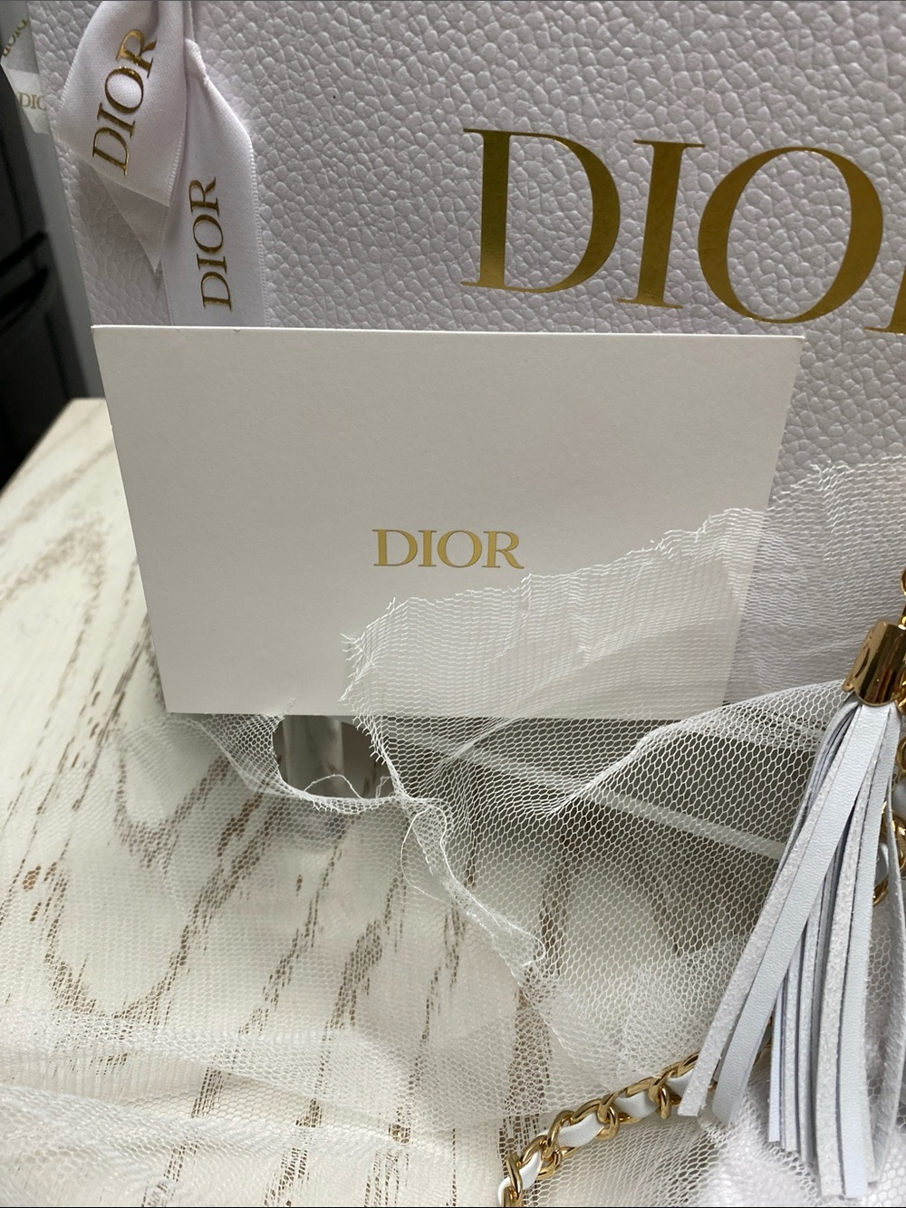 Dior Limited Edition White Quilted Faux Leather Pouch - Picture 8 of 16
